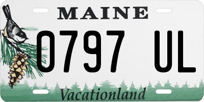 ME license plate 0797UL