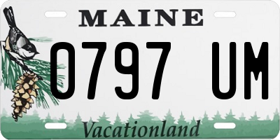 ME license plate 0797UM