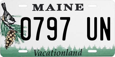 ME license plate 0797UN