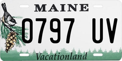 ME license plate 0797UV