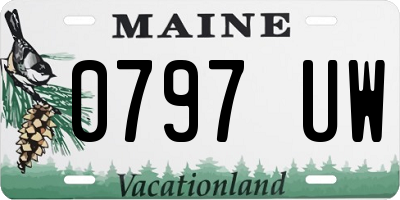 ME license plate 0797UW