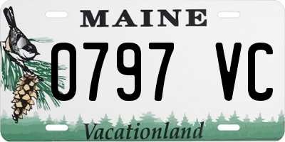 ME license plate 0797VC