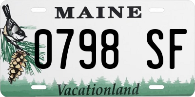 ME license plate 0798SF
