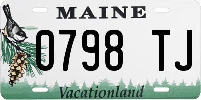 ME license plate 0798TJ