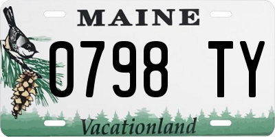ME license plate 0798TY