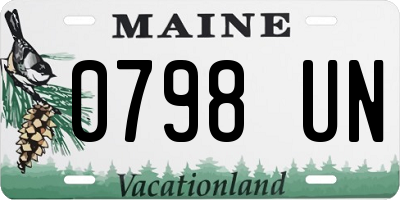 ME license plate 0798UN