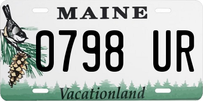 ME license plate 0798UR