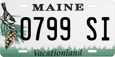 ME license plate 0799SI