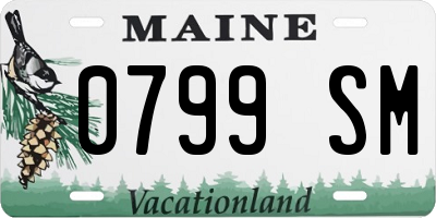 ME license plate 0799SM