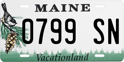 ME license plate 0799SN