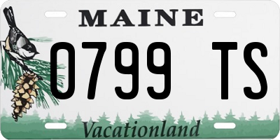 ME license plate 0799TS