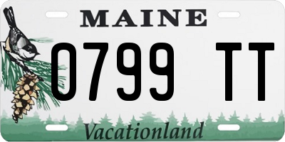 ME license plate 0799TT