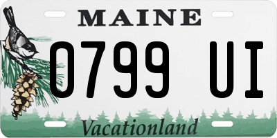 ME license plate 0799UI
