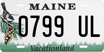 ME license plate 0799UL