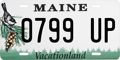 ME license plate 0799UP