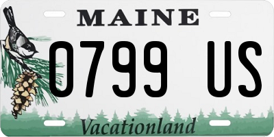 ME license plate 0799US