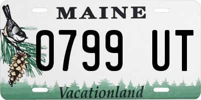 ME license plate 0799UT