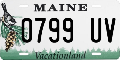 ME license plate 0799UV