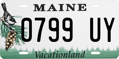 ME license plate 0799UY
