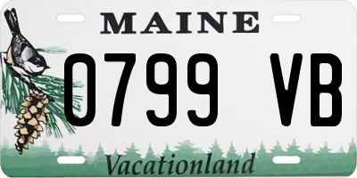 ME license plate 0799VB