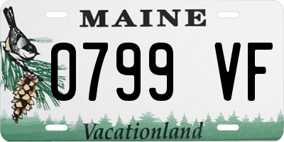 ME license plate 0799VF