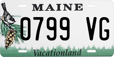 ME license plate 0799VG