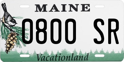 ME license plate 0800SR