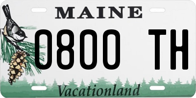 ME license plate 0800TH