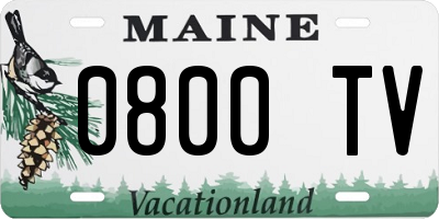 ME license plate 0800TV