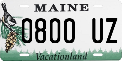 ME license plate 0800UZ