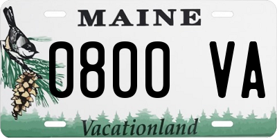 ME license plate 0800VA
