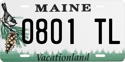 ME license plate 0801TL