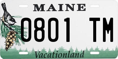 ME license plate 0801TM
