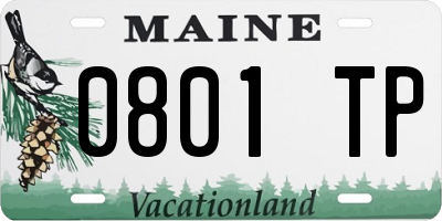 ME license plate 0801TP