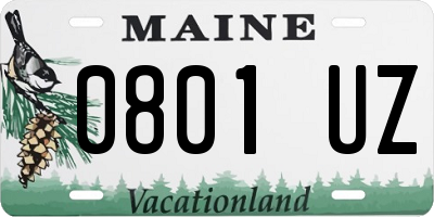 ME license plate 0801UZ