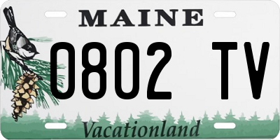 ME license plate 0802TV