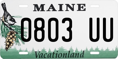 ME license plate 0803UU
