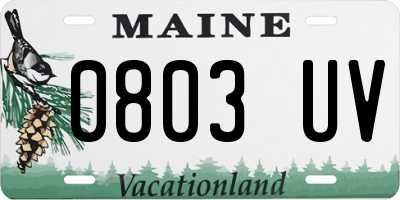 ME license plate 0803UV