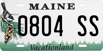 ME license plate 0804SS