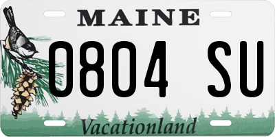 ME license plate 0804SU