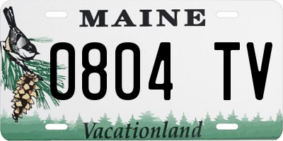 ME license plate 0804TV