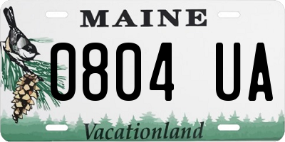ME license plate 0804UA