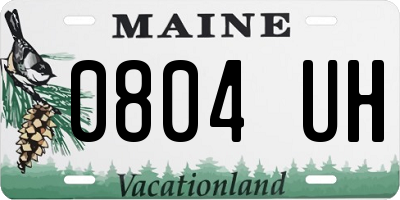 ME license plate 0804UH