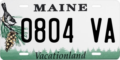 ME license plate 0804VA