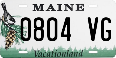 ME license plate 0804VG