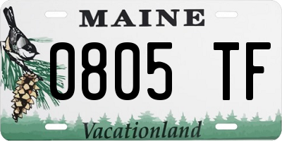 ME license plate 0805TF
