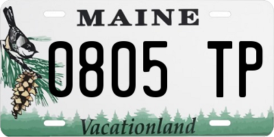 ME license plate 0805TP