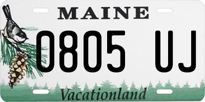 ME license plate 0805UJ