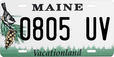 ME license plate 0805UV