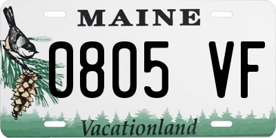 ME license plate 0805VF